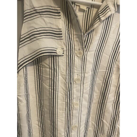 Maeve By Anthropologie Womens Size 8 Sleeveless Dress Button Collared Striped - Picture 2 of 5